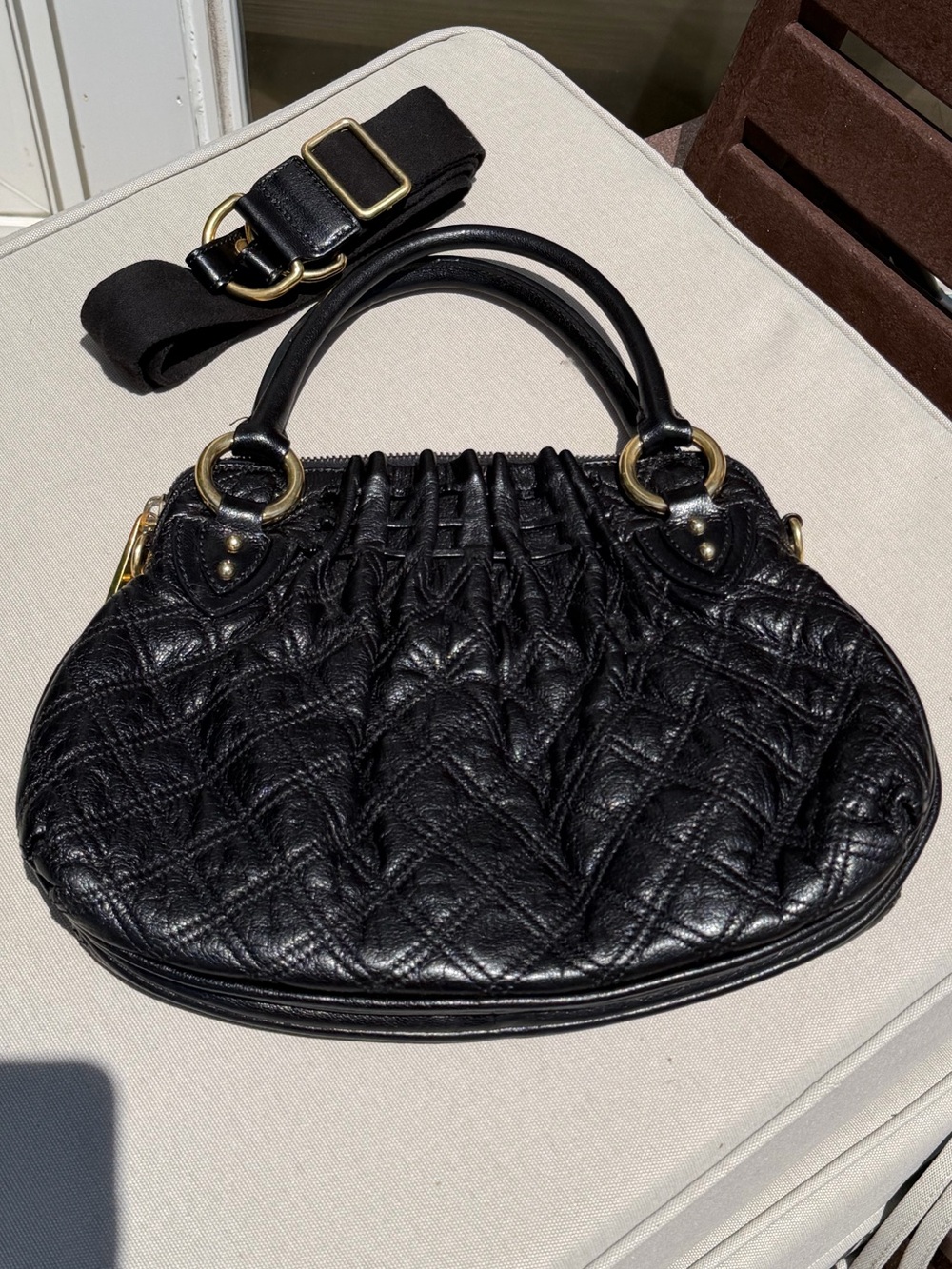 Marc Jacobs Vintage Black Quilted Leather Cecilia Satchel Resort 2007 - Picture 4 of 17
